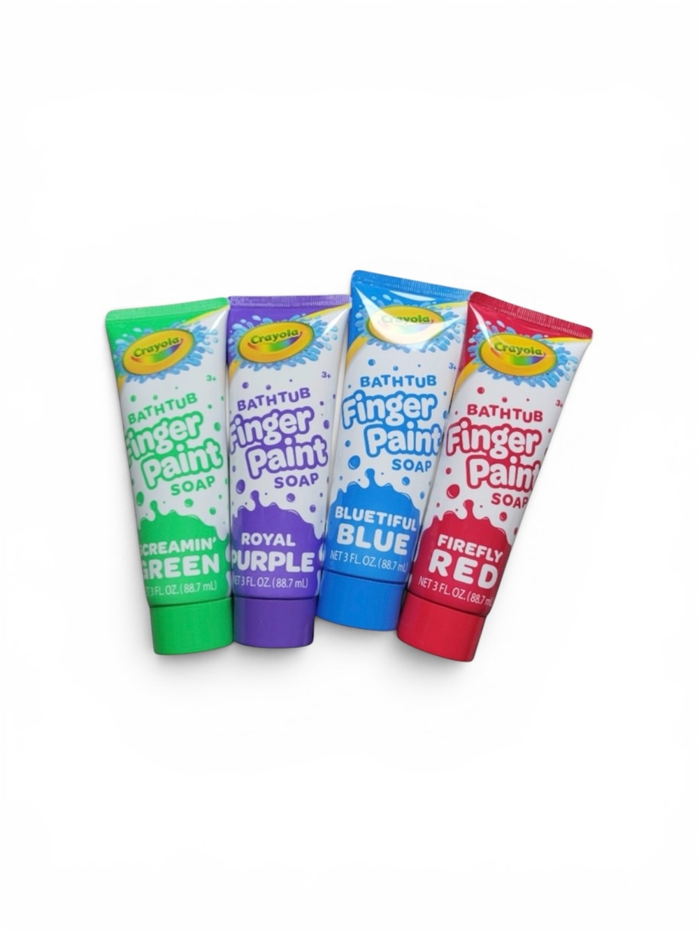 Crayola Bathtub Finger Paint Soap Tubes - Green, Purple, Blue, Red